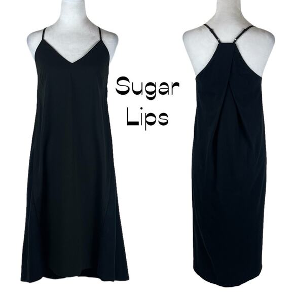 SugarLips Black Racer Back Boudoir Goth Grundge Midi Dress NWT Size S - Picture 2 of 12